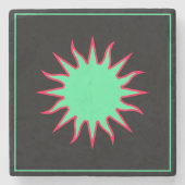 Soleil Sun Sonne Steinuntersetzer (Vorderseite)