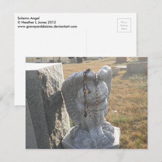 Solemn Angel Postkarte (Vorne/Hinten)