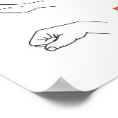 Solfege-Silben und Handzeichen (größere Skala) Poster (Ecke)