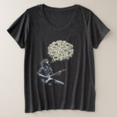 Solfeggio explodierender Gitarrenspieler Große Größe T-Shirt (Design vorne)