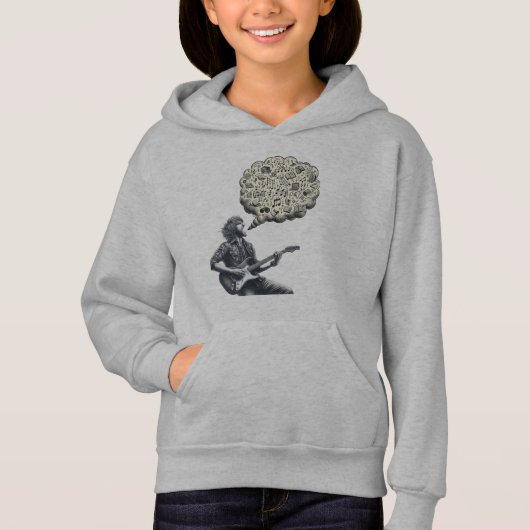 Solfeggio explodierender Gitarrenspieler Hoodie (Vorderseite)