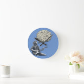 Solfeggio explodierender Gitarrenspieler Runde Wanduhr (Zuhause)