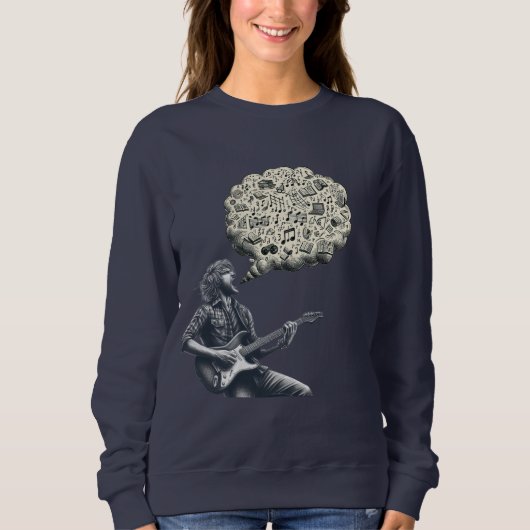 Solfeggio explodierender Gitarrenspieler Sweatshirt (Vorderseite)