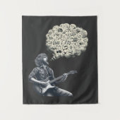 Solfeggio explodierender Gitarrenspieler Wandteppich (Vorderseite)