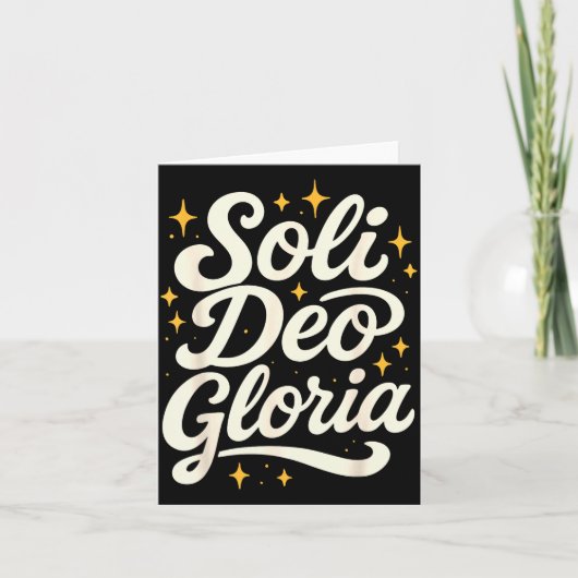 Soli Deo Gloria Reformed Christian Theology Design Karte (Vorderseite)