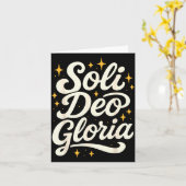 Soli Deo Gloria Reformed Christian Theology Design Karte (Gelbe Blume)