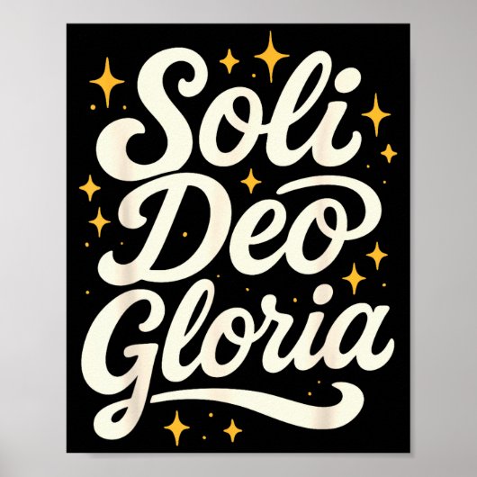 Soli Deo Gloria Reformed Christian Theology Design Poster (Vorne)