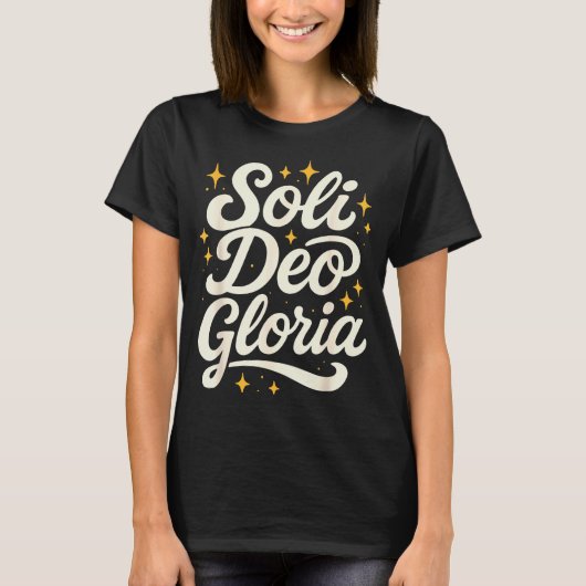Soli Deo Gloria Reformed Christian Theology Design T-Shirt (Vorderseite)