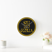 Soli Deo Gloria Runde Wanduhr (Zuhause)