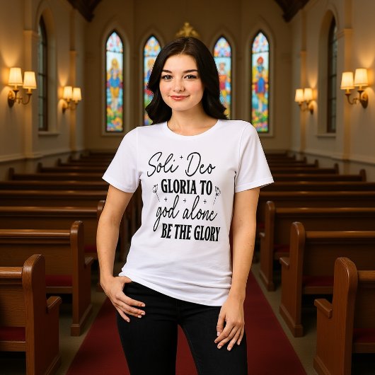 Soli Deo Gloria To God Alone Be Glory Tee. Tri-Blend Shirt