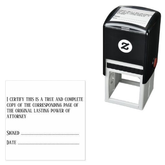 Solicitor Certified-Kopie des Originalanwalts des Permastempel (Beispiel)