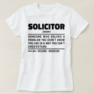 Solicitor Noun definiert Coolen Rechtsanwalt im Ju T-Shirt