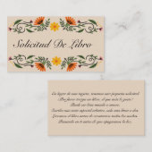 Solicitud de Libro Para Bebe, Blumenkinderdusche Begleitkarte (Vorne/Hinten)