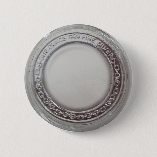 Solid .999+ Blank Silver Round Ounce Button (Vorderseite)
