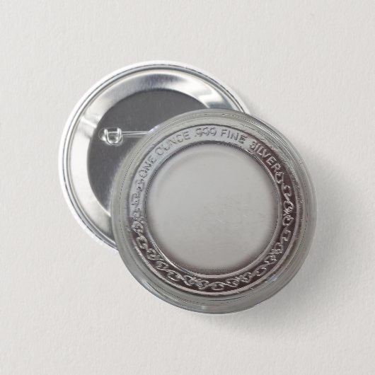 Solid .999+ Blank Silver Round Ounce Button (Vorne & Hinten)