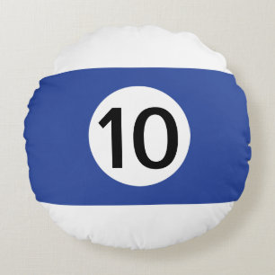 Solid and Stripe Billiard Balls #10 Sammeln alle 1 Rundes Kissen