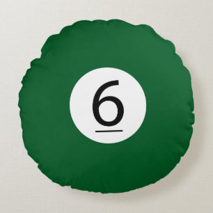 Solid and Stripe Billiard Balls #6 Sammeln alle 15 Rundes Kissen