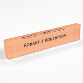 Solid Apricot Personalisiert Namensplakette