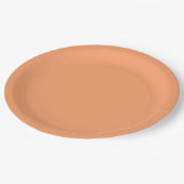 Solid Apricot Schlicht Pappteller (Schrägansicht)