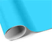 Solid Aqua Blue Geschenkpapier (Rolleneckpunkt)