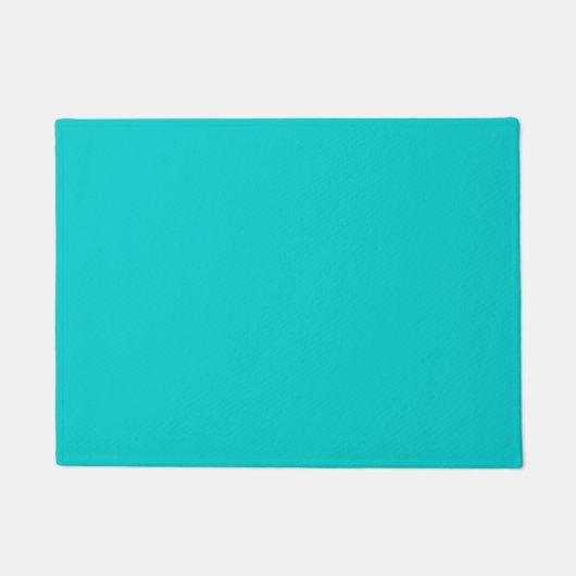 Solid aquamarin blau fußmatte (Vorderseite)
