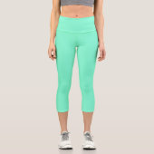 Solid Aquamarine Capri Leggings (Vorderseite)