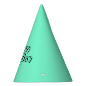 Solid Aquamarine Geburtstag Partyhütchen (Rechts)