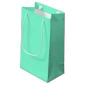 Solid Aquamarine Kleine Geschenktüte (Rückseite Schrägansicht)