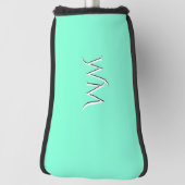 Solid Aquamarine Mit Monogramm Golf Headcover (Rotieren 90)