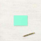 Solid Aquamarine Post-it Klebezettel (Auf Schreibtisch)