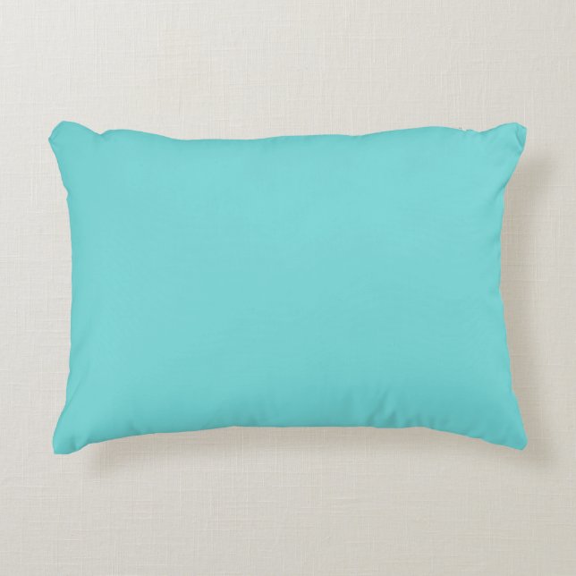 Solid Aquamarine Throw Kissen (Vorderseite)