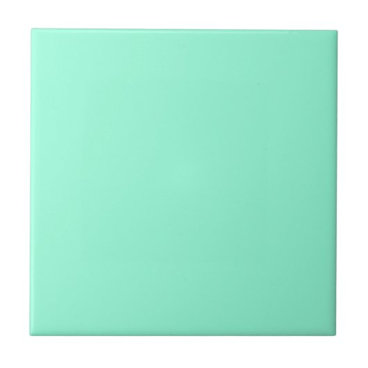 Solid Aquamarine Tile Fliese (Vorderseite)