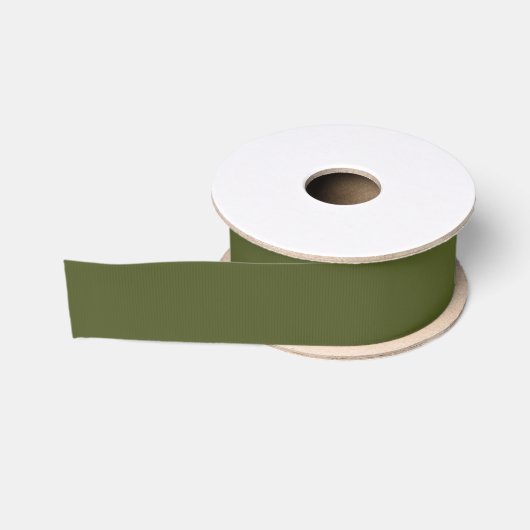 Solid Army Green Ripsband (Spule)