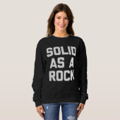 Solid As A Rock Workout Weightlifting Muscle Gym Sweatshirt (Vorne ganz)