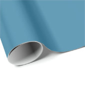 Solid Astra Blue Wrapping Paper Geschenkpapier (Rolleneckpunkt)