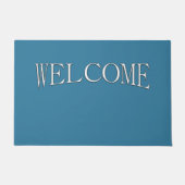 Solid Astral Blue Willkommen Fußmatte (Vorderseite)