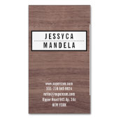 Solid auf Hazel Wood Magnetische Visitenkarte (Vorderseite Vertikal)