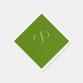 Solid Avocado Green initialisiert Serviette (Ecke)