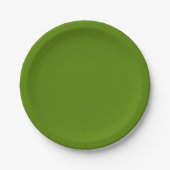 Solid Avocado Green Pappteller (Vorderseite)