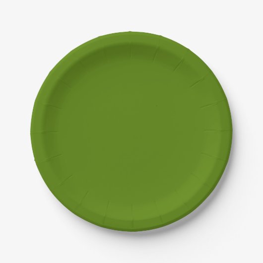 Solid Avocado Green Pappteller (Vorderseite)