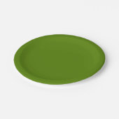 Solid Avocado Green Pappteller (Schrägansicht)