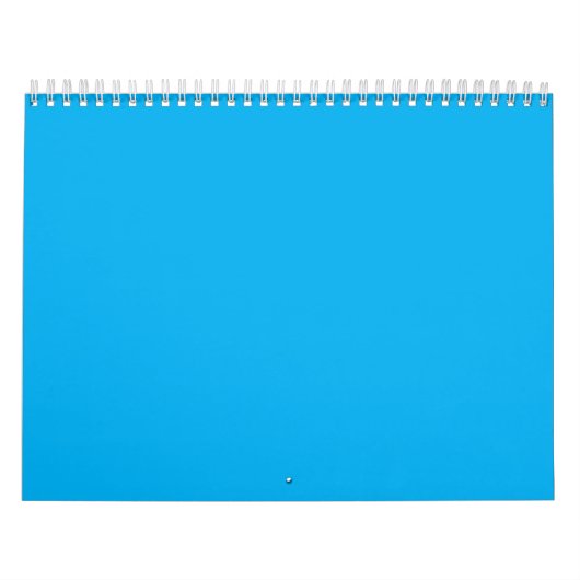 Solid Azure Blue Background – Minimalist Template Kalender (Titelbild)