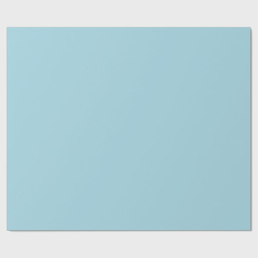 Solid Baby Blue Matte Wrapping Paper Geschenkpapier (Flach)