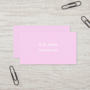 Solid Baby Pink Minimalistische Visitenkarten Visitenkarte