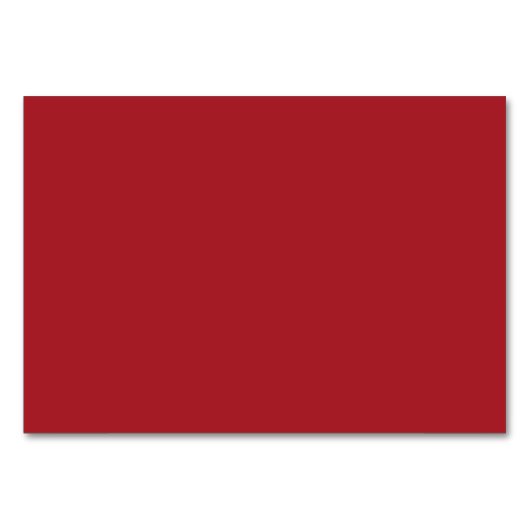 Solid Barcelona Red Mica Farbe Tischnummer (Vorderseite)