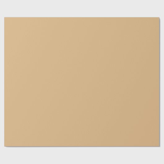 Solid Beige Braune Farbe | Hex# DEB681 Geschenkpapier (Flach)