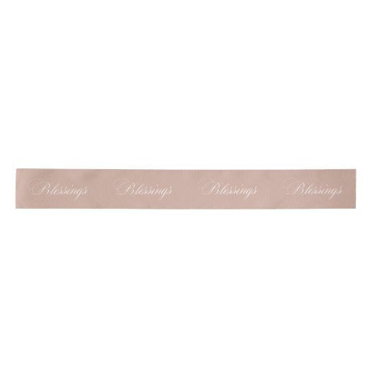 Solid Beige Color Blessings Satin Ribbon Satinband (Vorderseite)