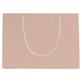 Solid Beige Große Geschenktüte (Vorderseite)