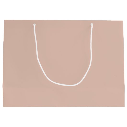 Solid Beige Große Geschenktüte (Rückseite)