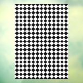 Solid Black and White Chevron Pattern Fensteraufkleber (Blatt 3)